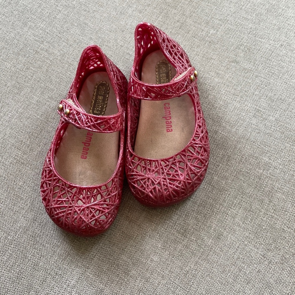 Mini Melissa + campana Mary Janes, size 6 toddler